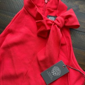 Vince Camuto Red Bow Neck Jumpsuit